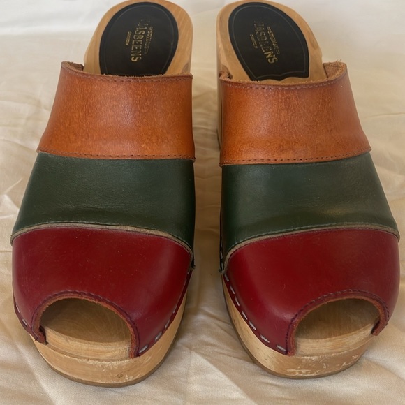SWEDISH HASBEENS PLATFORM CLOGS SZ 37 - Picture 3 of 9